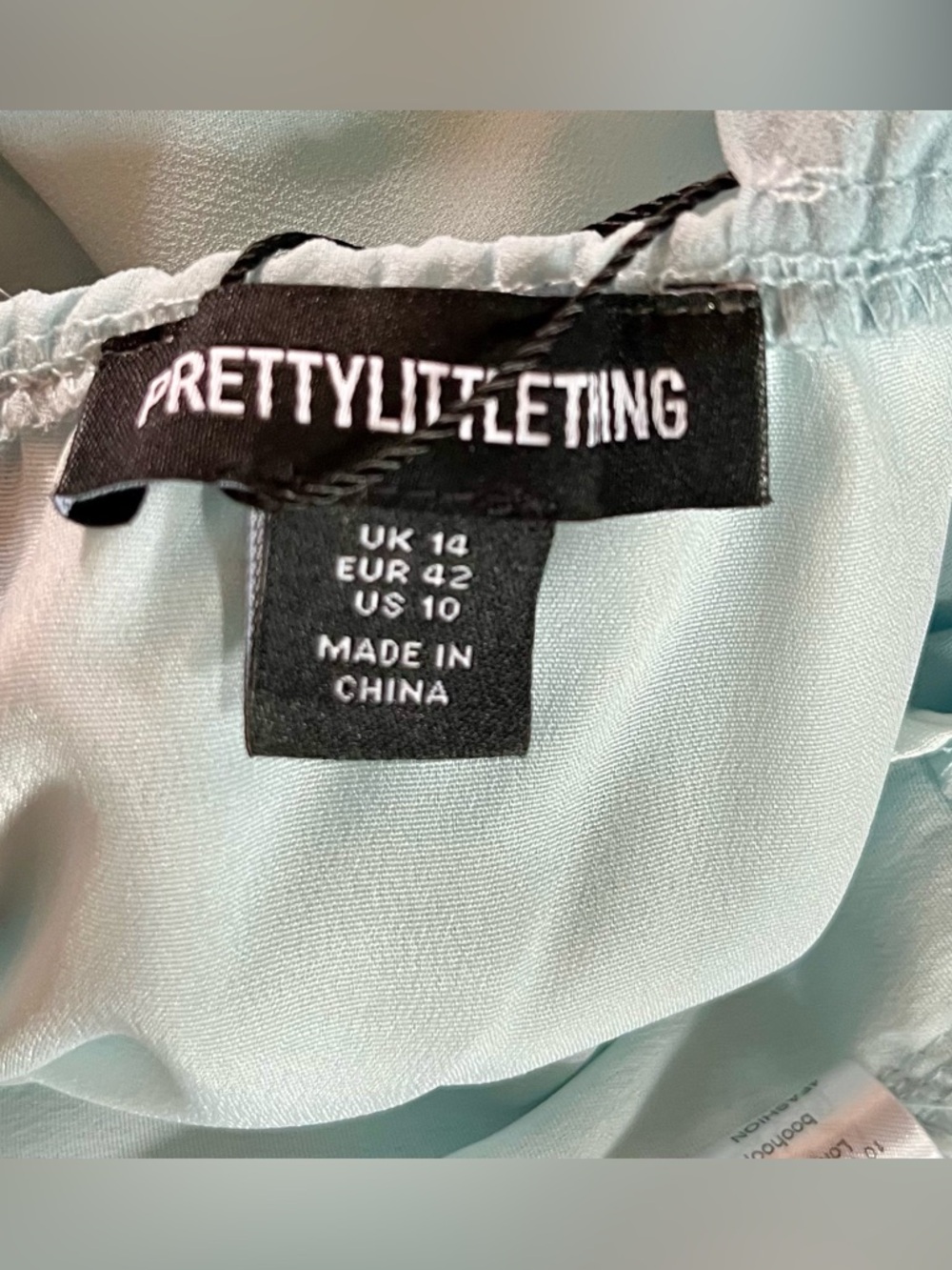 NWT PrettyLittleThing Light Blue Underwire Draped Midi Dress US 10 Wedding Guest - Picture 15 of 17